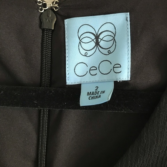 📫 SOLD 📫  CeCe Cold Shoulder Black Dress NWT - Picture 4 of 13